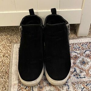 Black Suede Sneakers with wedges - size 6